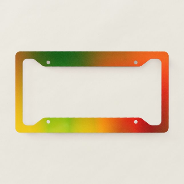 Rasta Splash of Color License Plate Frame (Front)