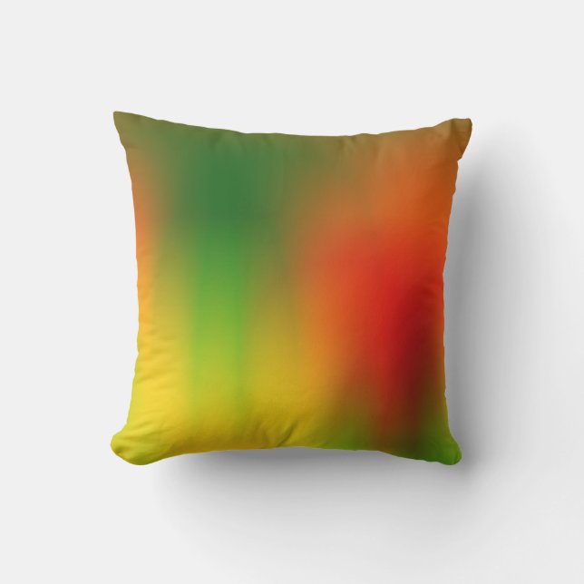 Rasta Splash of Color Throw Pillow (Front)