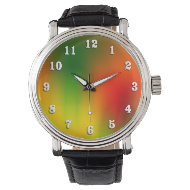Rasta Splash of Color Watch (Front)