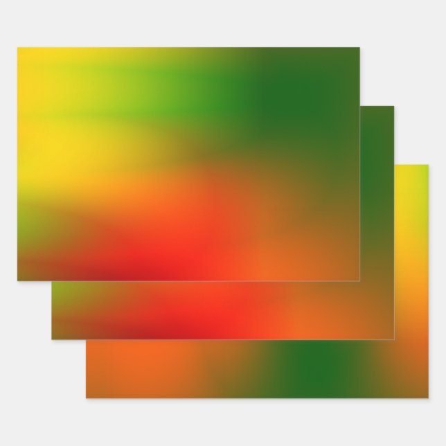 Rasta Splash of Color Wrapping Paper Sheets (Set)