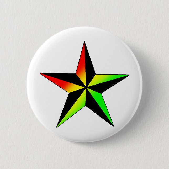 Rasta Star Pinback Button (Front)