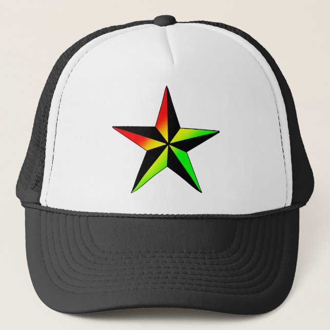 Rasta Star Trucker Hat (Front)