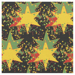 Rasta Starburst Fabric in the Rasta Colors
