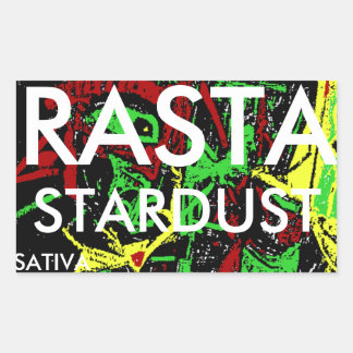 RASTA STARDUST SATIVA RECTANGULAR STICKER
