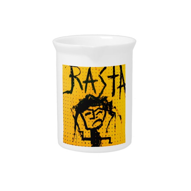 RASTA STICK FIGURE BEVERAGE PITCHER (Front)
