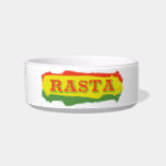 Rasta Stripes Bowl<br><div class="desc">Rasta written on red,  yellow,  and green painted Rasta stripes.</div>