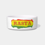 Rasta Stripes Bowl<br><div class="desc">Rasta written on red, yellow, and green painted Rasta stripes.</div>