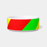 Rasta Stripes Pet Food Bowl<br><div class="desc">Feed your pet in with the green, yellow, and red.</div>