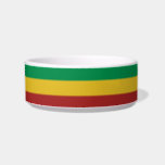 Rasta Stripes Pet Food Bowl<br><div class="desc">Feed your pet in with the green,  yellow,  and red.</div>