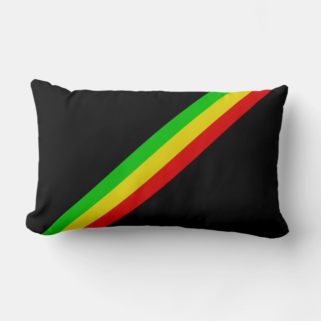 Rasta Stripes Pillow (Front)