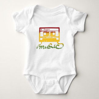 rasta tape reggae baby bodysuit
