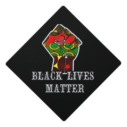Rasta themed Black Lives Matter Graduation Cap Topper