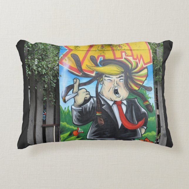 Rasta Trump Accent Pillow (Front)