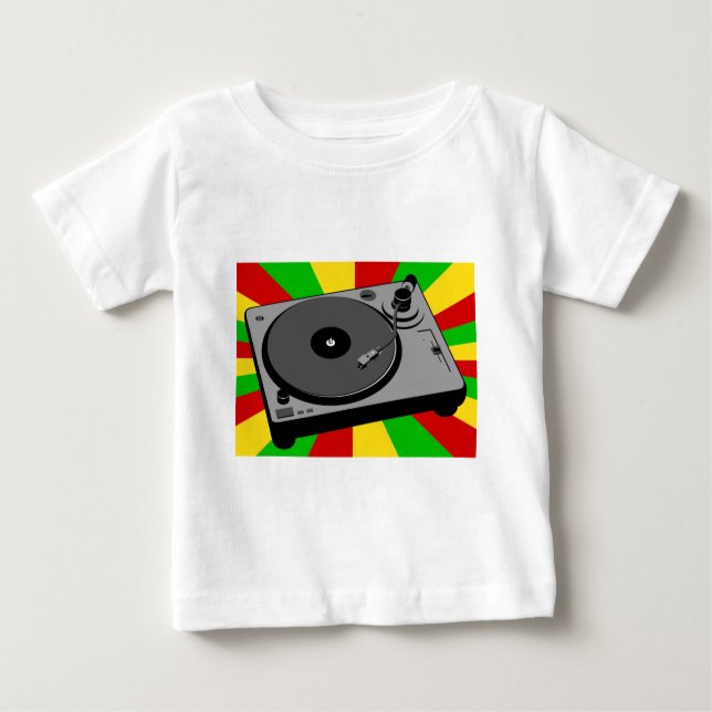 Rasta Turntable Baby T-Shirt (Front)