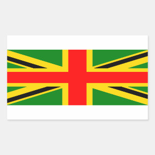 Rasta UK Rectangular Sticker