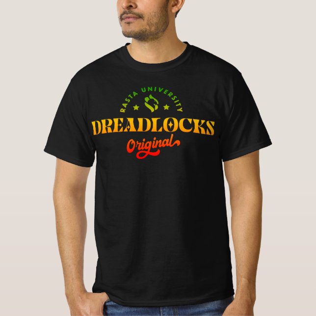 Rasta University Dreadlocks Original Rasta Reggae T-Shirt (Front)