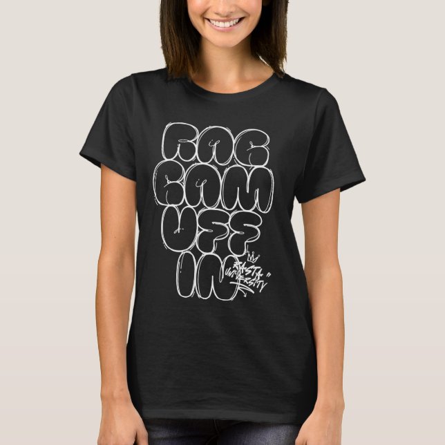Rasta University Raggamuffin Graffiti Style Reggae T-Shirt (Front)