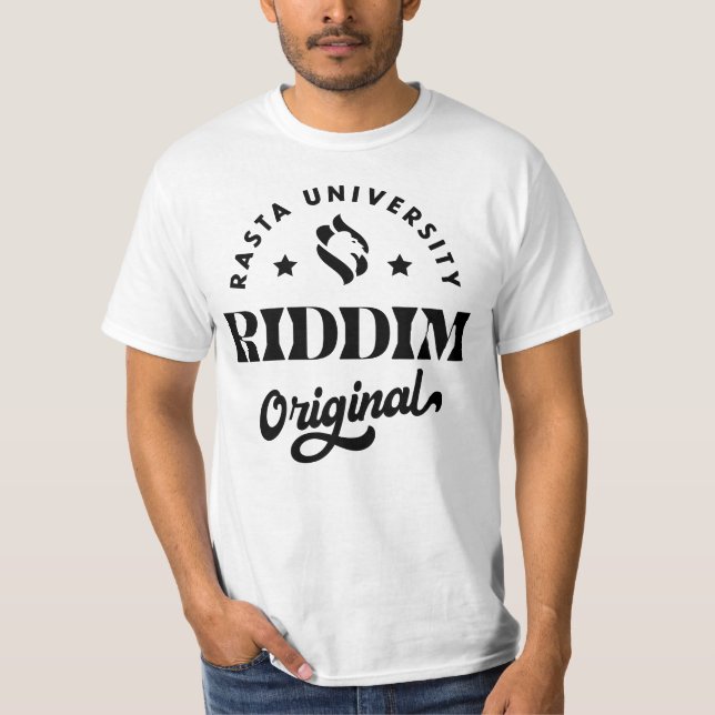 Rasta University Riddim Original Reggae T-Shirt (Front)