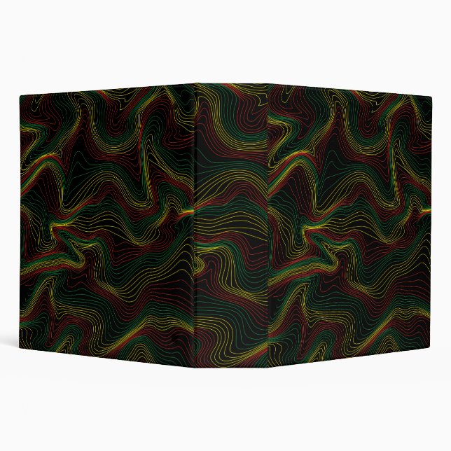 Rasta Waves  3 Ring Binder (Background)