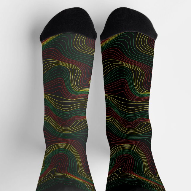 Rasta Waves  Socks (Top)