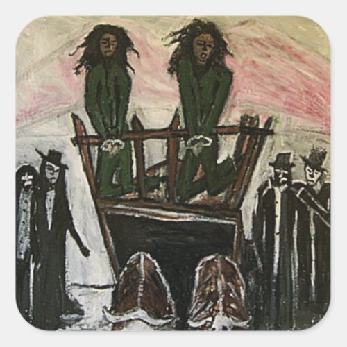 RASTA WITCH TRIALS SQUARE STICKER