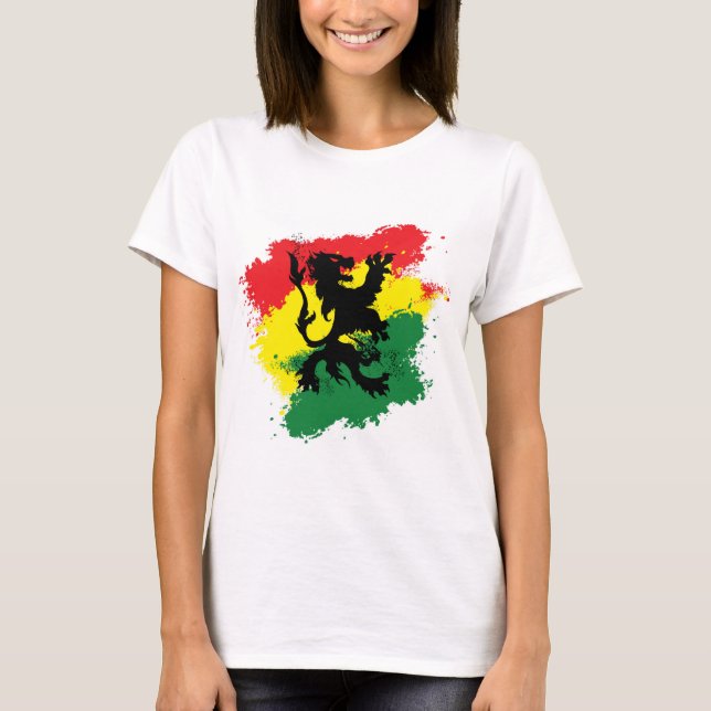 Rasta Woman's T-shirt: Lion of Judah T-Shirt (Front)