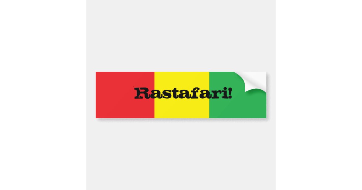 Rastafari! Design Bumper Sticker | Zazzle