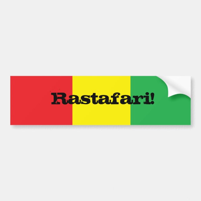 Rastafari! Design Bumper Sticker (Front)