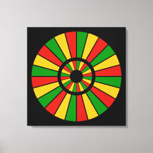 RASTAFARI FLAG BUTTON RAYS + your sign or monogram