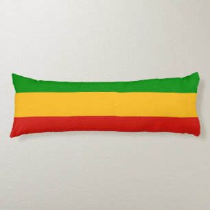 RASTAFARI FLAG COLORS + your ideas Body Pillow