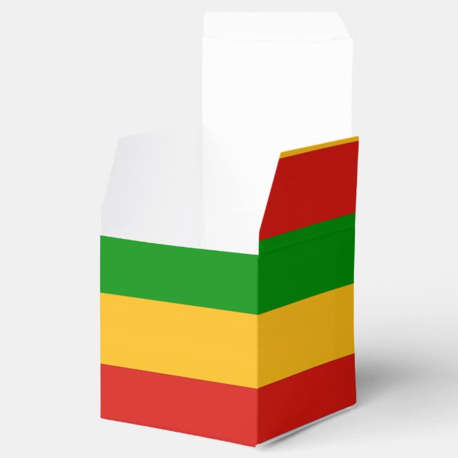 RASTAFARI FLAG COLORS + your ideas Favor Boxes (Opened)