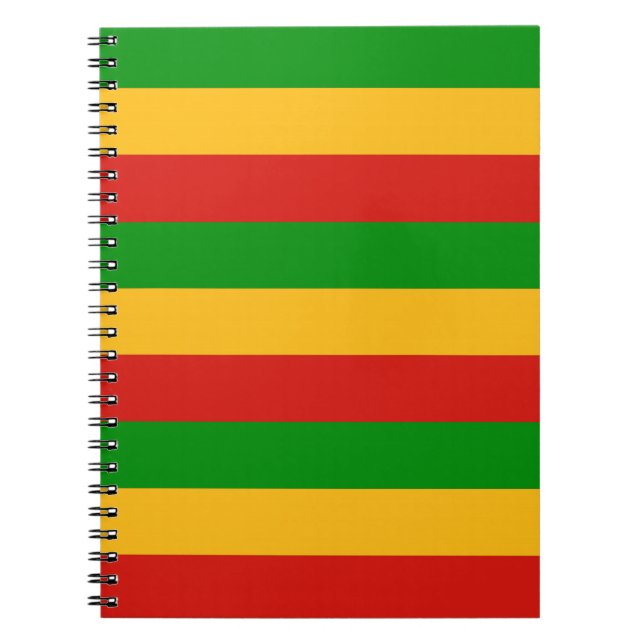 RASTAFARI FLAG COLORS + your ideas Notebook (Front)