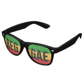 RASTAFARI FLAG COLORS + your ideas Retro Sunglasses