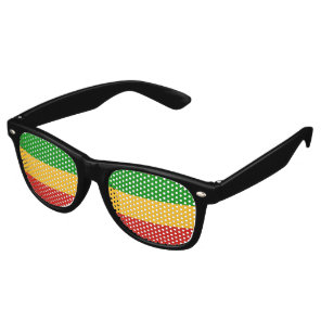 RASTAFARI FLAG COLORS + your ideas Retro Sunglasses