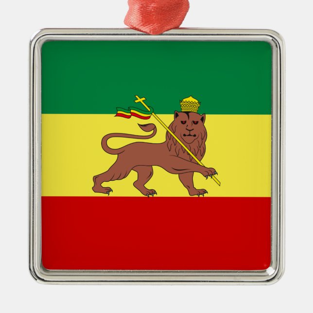 Rastafari Flag (Rastafarianism) (Rasta) Metal Ornament (Front)