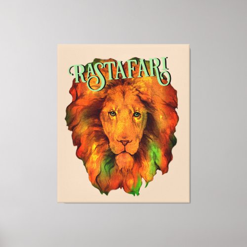 Rastafari Rastafarian Reggae Lion Canvas Print