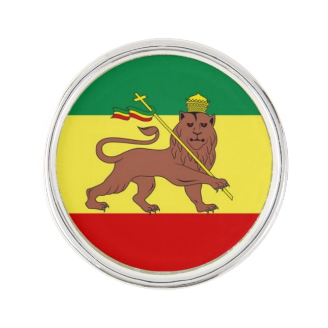 Rastafari Reggae Music Flag Pin (Front)