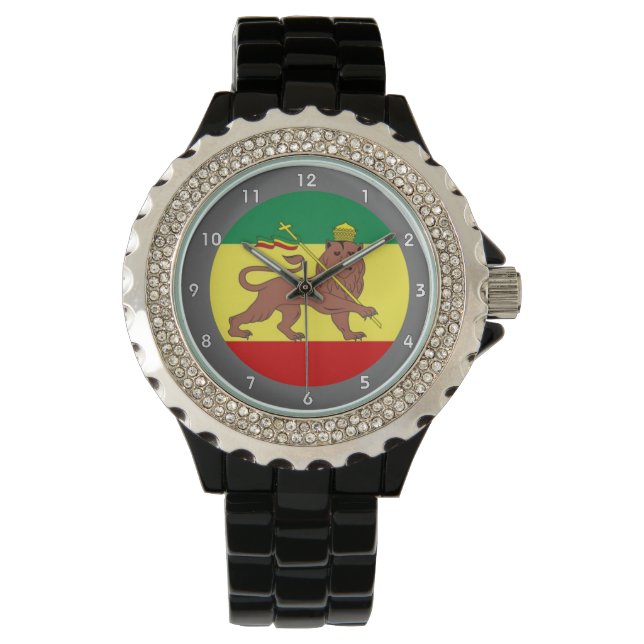 Rastafari Reggae Music Flag Watch (Front)