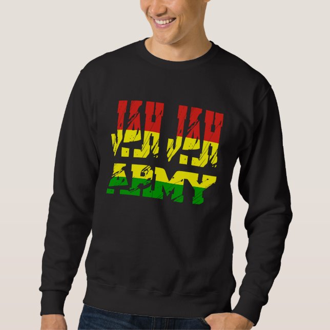 Rastafari Soldier of Jamaica Souvenir Rasta Roots  Sweatshirt (Front)