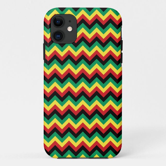Rastafarian Chevron Case-Mate iPhone Case (Back)