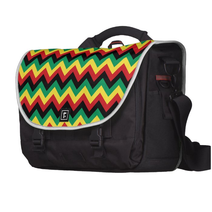 Rastafarian Chevron Laptop Commuter Bag