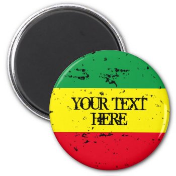 Rastafarian Flag Green Yellow Red Stripes Fridge Magnet by iprint at Zazzle