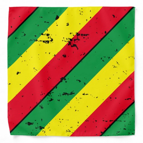 Rastafarian flag green yellow red stripes vintage bandana