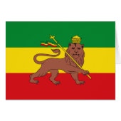 Rastafarian Flag of Ethiopia Lion of Judah (Front Horizontal)