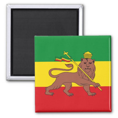 Rastafarian Flag of Ethiopia Lion of Judah Postcar Magnet