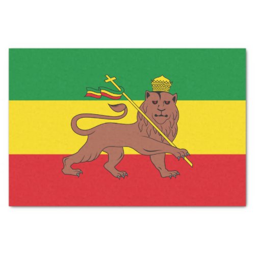 Rastafarian Flag of Ethiopia Lion of Judah Postcar Tissue Paper
