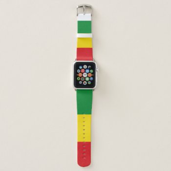 Rastafarian Flag Rasta Ethiopian Apple Watch Band by FlagGallery at Zazzle