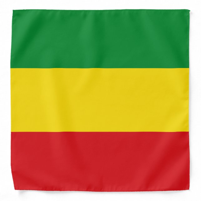 Rastafarian Flag Rasta Ethiopian Bandana (Front)