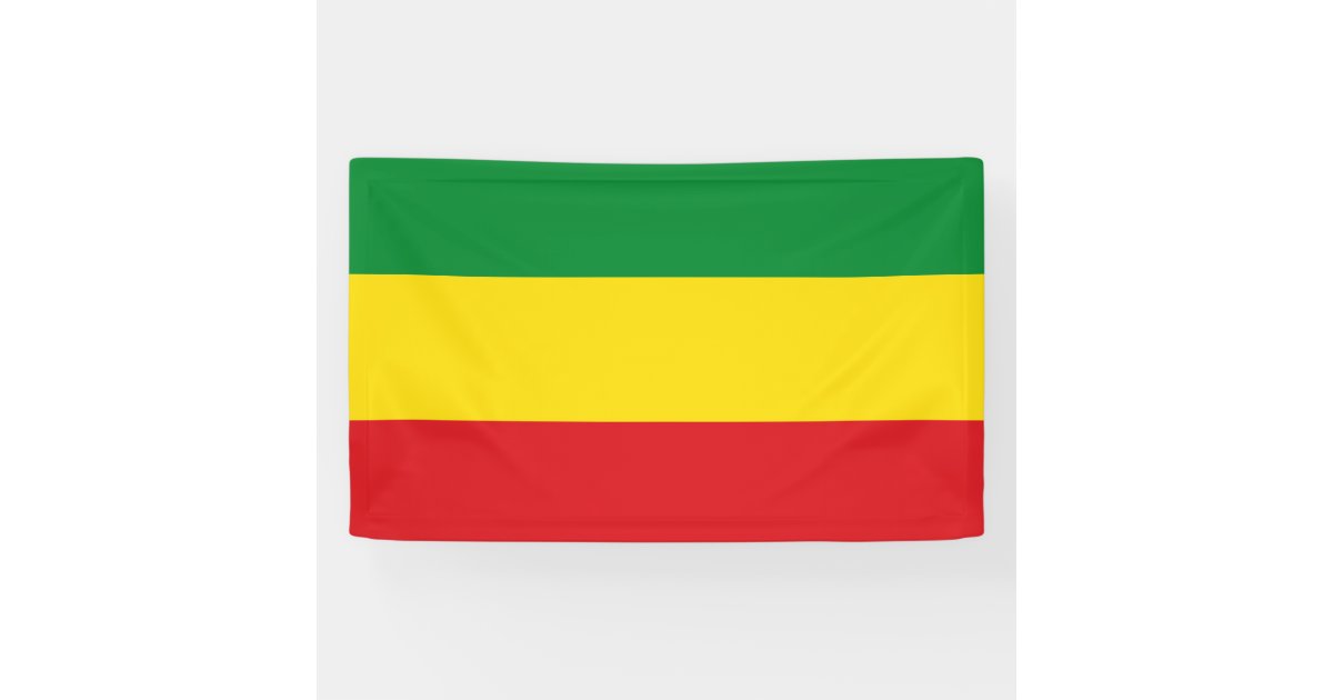 Rastafarian Flag Rasta Ethiopian Banner | Zazzle