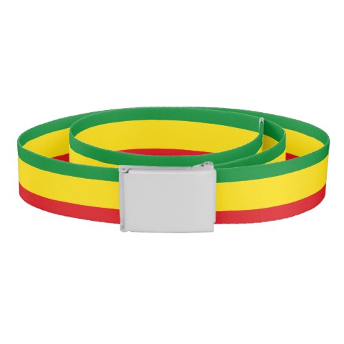 Rastafarian Flag Rasta Ethiopian Belt